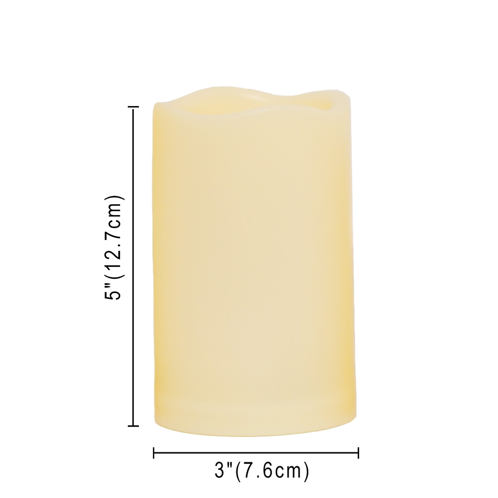 Waterproof Flameless LED Pillar Candles (Set of 3) - Battery Operated with Timer, Flickering Electric Decorative Lights for Outdoor Lanterns, Patio, Garden, Home Decor, Weddings & Parties - Perfect for Romantic Ambiance and Holiday Decorations