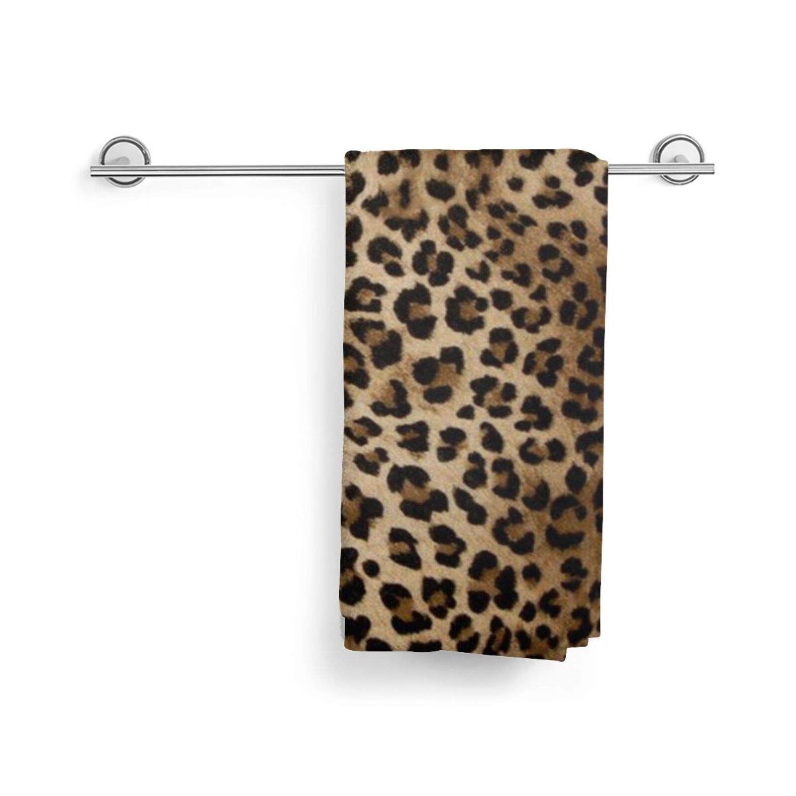 Premium Leopard Print Hand Towels - Ultra Soft & Highly Absorbent Bathroom, Kitchen & Guest Towels (27.5