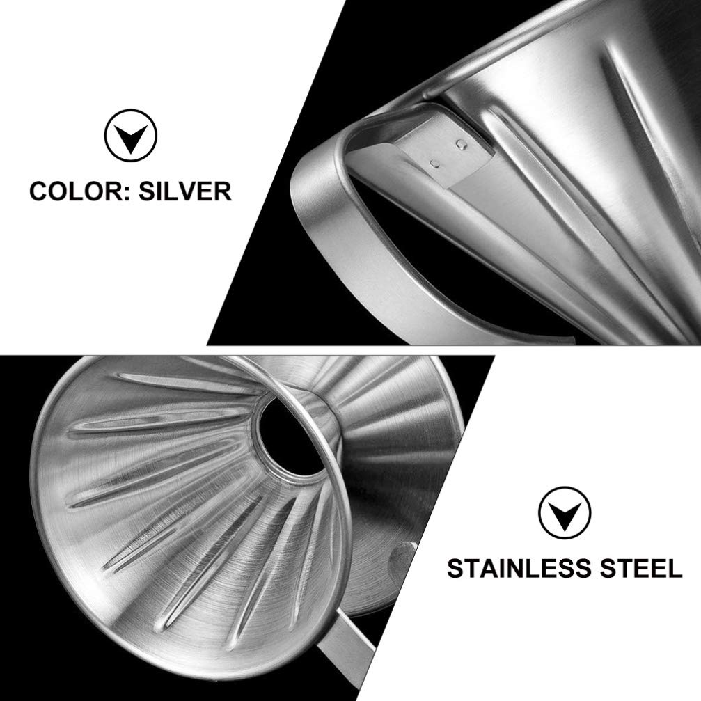 Premium Coffee Filter & Tea Strainer Funnel - Durable Coffee Dripper with Handle for Pour Over, Cold Brew & Loose Leaf Tea - Essential Home Barista & Tea Brewing Tool for Perfect Extraction Every Time
