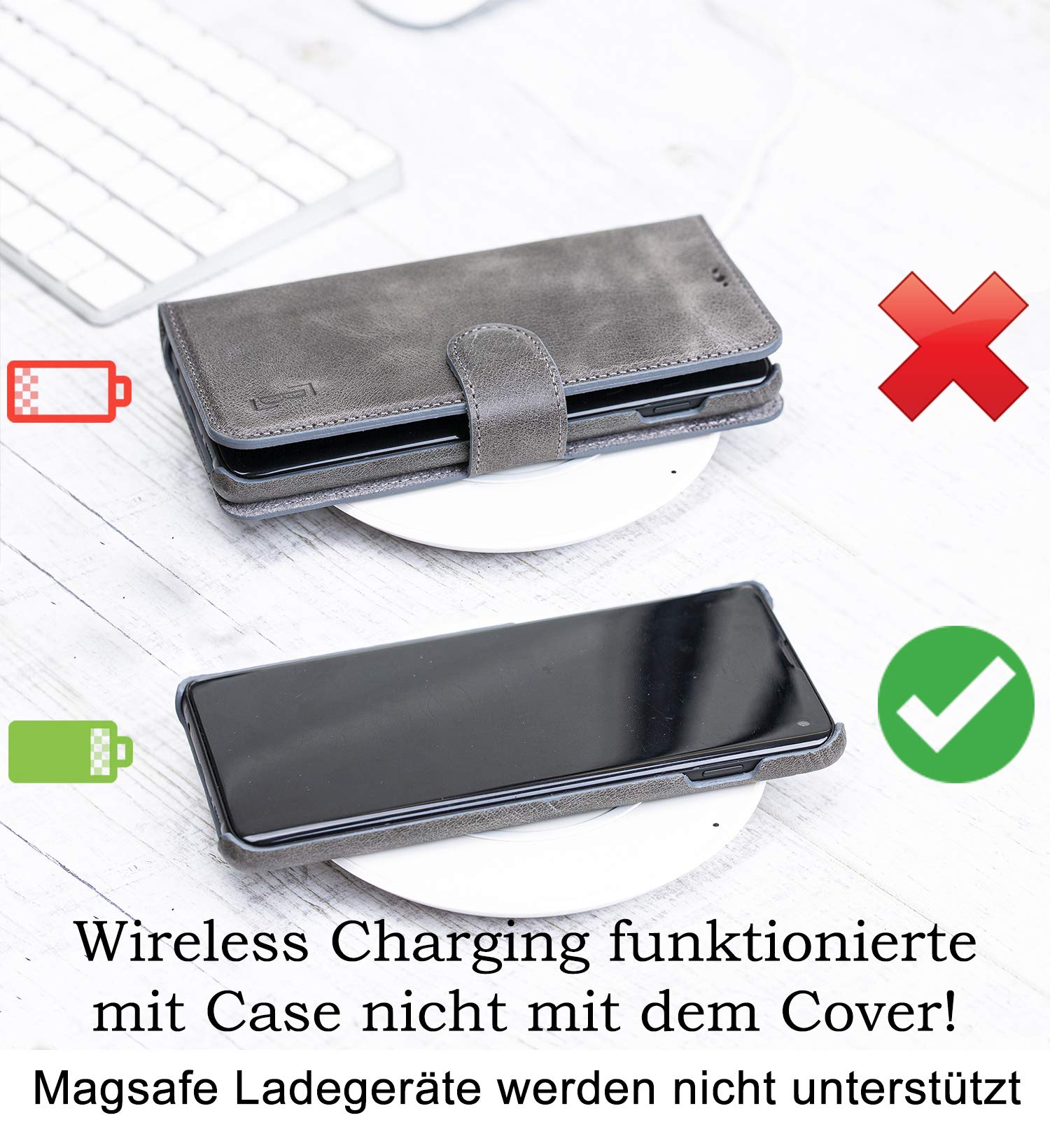 Premium Leather iPhone 12 Pro Max Case with RFID Protection & Removable Cover - TÜV Certified Slim Protective Phone Cover for Apple iPhone 12 Pro Max (Black, MWB-IP11) - Perfect for Business Travel & Daily Use