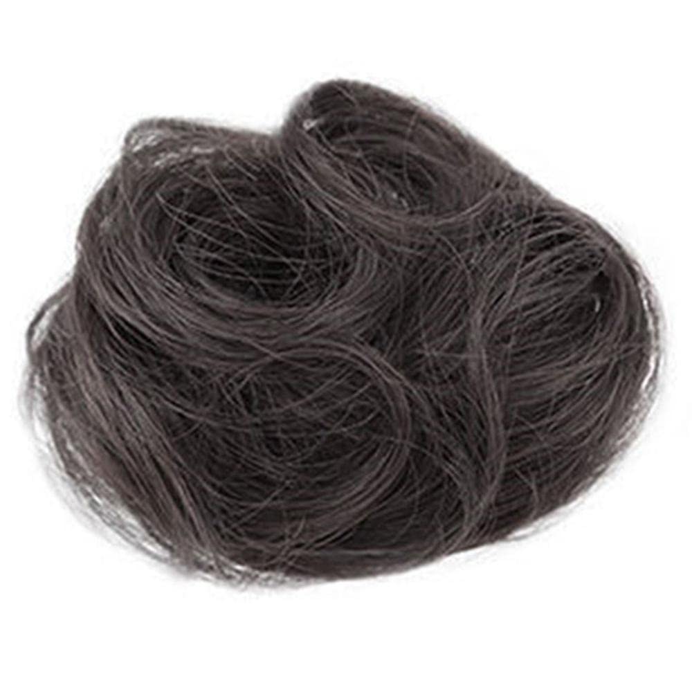 Elastic Fashion Claw Clip Hair Bun - Black Synthetic Hairpiece for Women | Perfect for Parties, Weddings, and Everyday Hairstyles