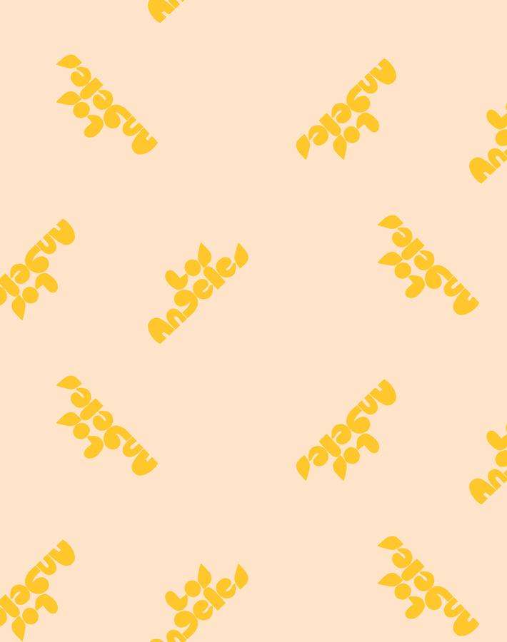Clare V. Los Angeles Wallpaper - Marigold & Peach Floral Design for Home Decor | Perfect for Living Room, Bedroom & Office