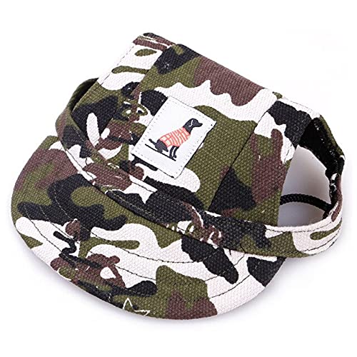 WMA Puppy Pet Dog Beret & Sun Hat - Adjustable Baseball Cap for Small & Large Dogs, Summer Outdoor UV Protection (Camouflage, Medium) - Perfect for Beach, Park & Daily Walks
