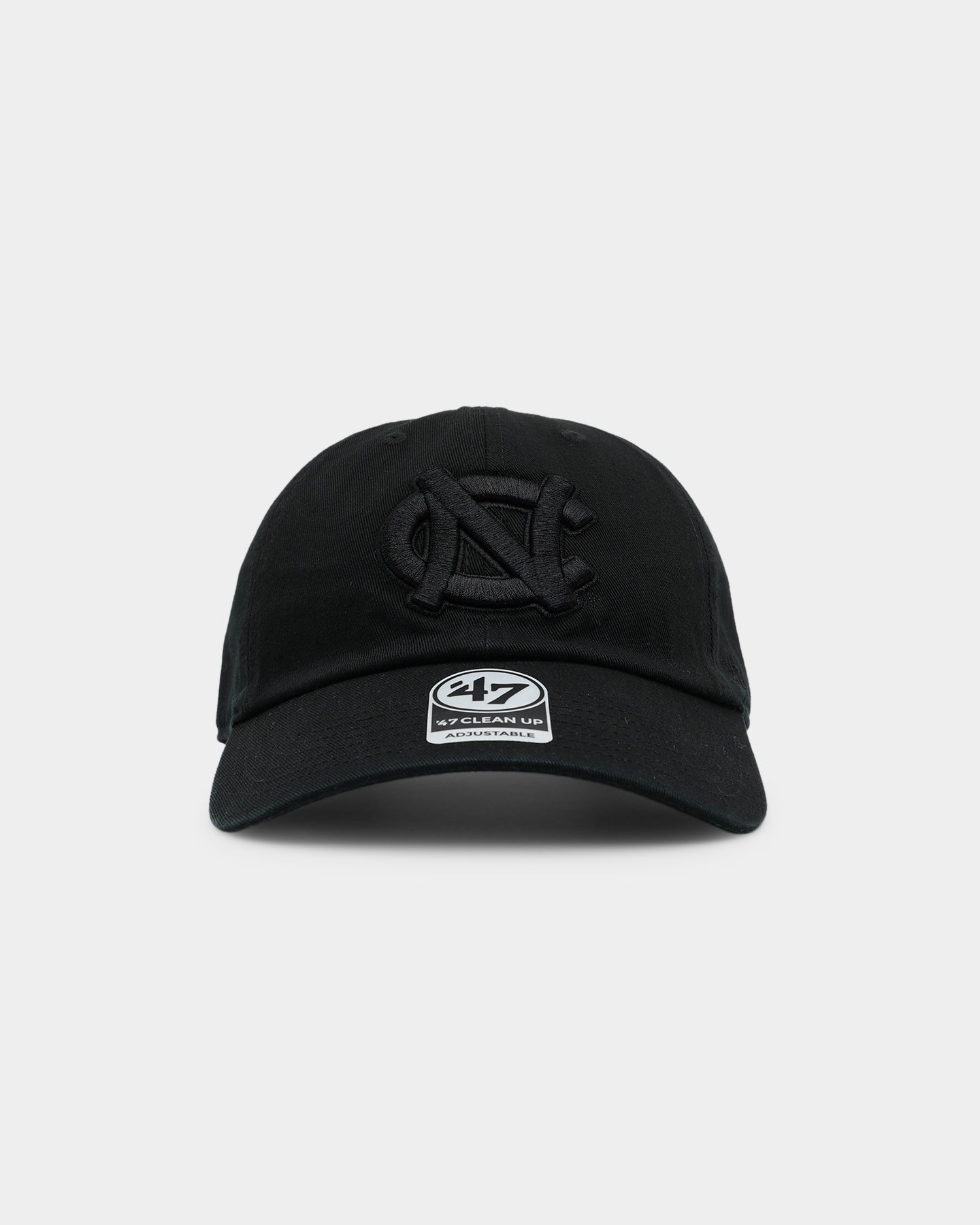 47 Brand UNC Tar Heels '47 Clean Up Adjustable Strapback Hat - Black NCAA College Basketball Fan Cap for Men and Women - Perfect for Game Day, Tailgating and Casual Wear