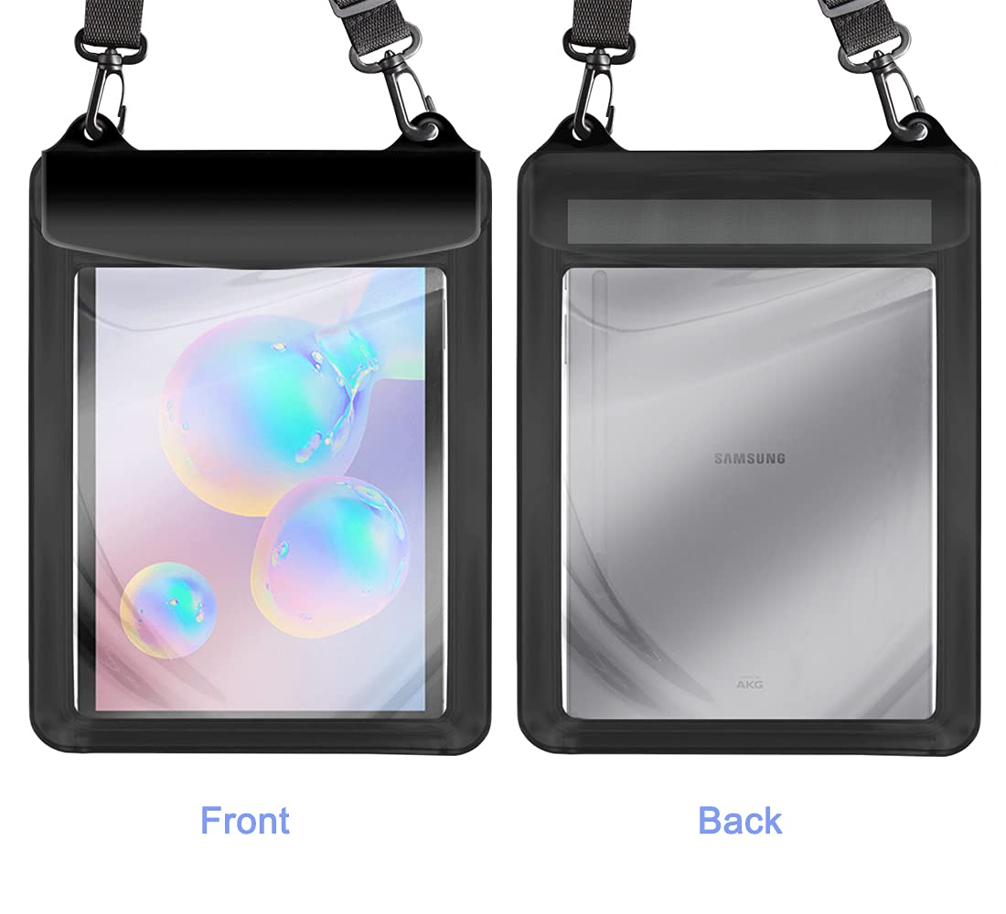 Waterproof Tablet Case for Samsung Galaxy Tab A7/S6 Lite 10.4/Tab S7 11, iPad Pro 11/Air, 10-inch Android Tablets - Shockproof Protective Cover with Stand (Black) - Perfect for Travel, Outdoor Activities & Daily Commute