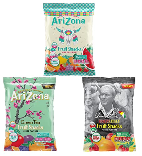 Premium Mixed Fruit & Tea Snacks Variety Pack - Green Tea, Iced Tea Lemonade & Assorted Flavors | Gluten-Free Healthy Snacks 5oz (Pack of 3) | Perfect for Office, School Lunch & On-the-Go Energy Boost
