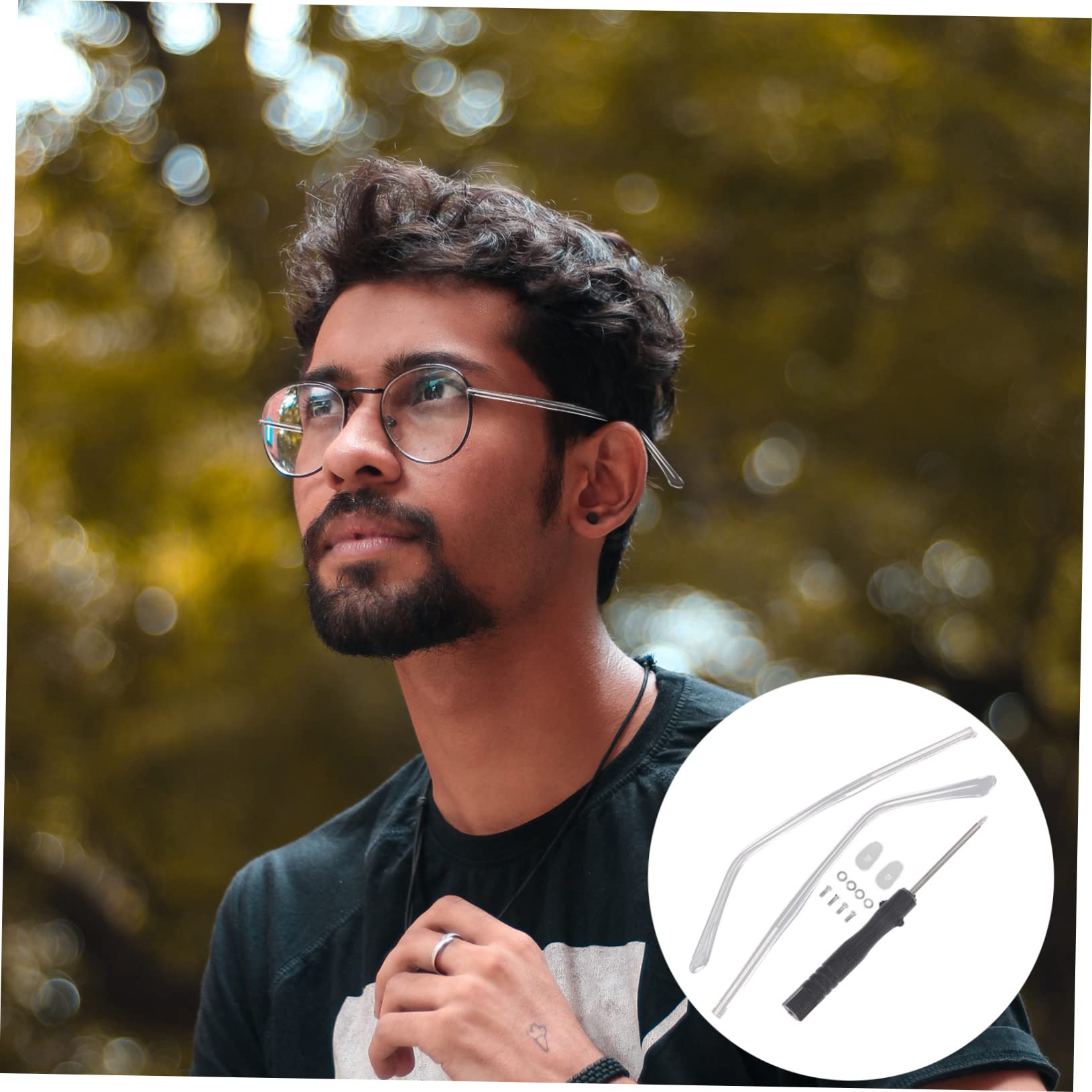 ABOOFAN 2 Pairs Universal Glasses Replacement Arms & Legs - Adjustable Eyeglass Temple Hinges & Clips for Kids & Adults - Perfect for Reading, Driving & Outdoor Activities
