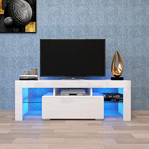 White With Two Drawes Fit Up to 50 Inch
