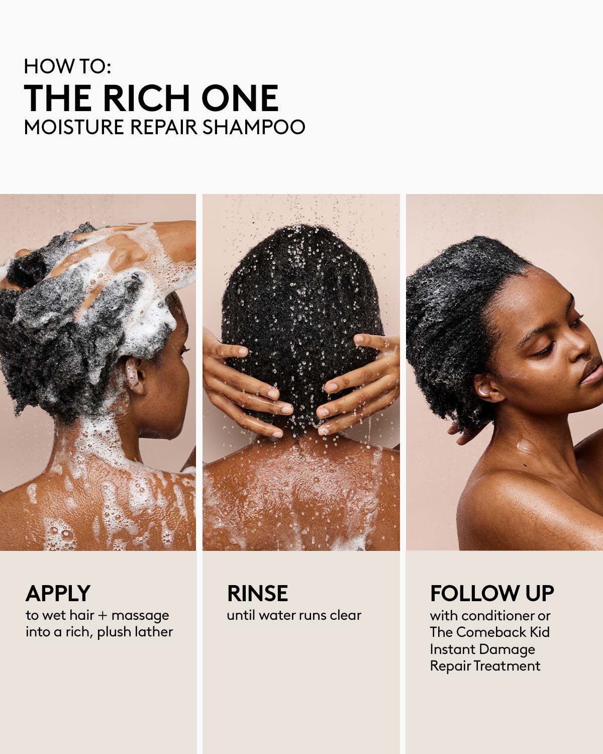The Rich One Moisture Repair Shampoo for Dry Damaged Hair - Deep Hydrating & Nourishing Formula for Smooth Silky Hair - Perfect for Daily Use & Salon-Quality Results at Home