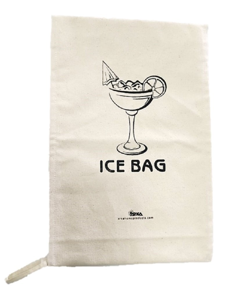Arka Home Products Ice Crushing Bag - Durable Reusable Freezer Bags for Crushed Ice, Cocktails & Smoothies - Off-White (Perfect for Parties, Bars & Home Use)