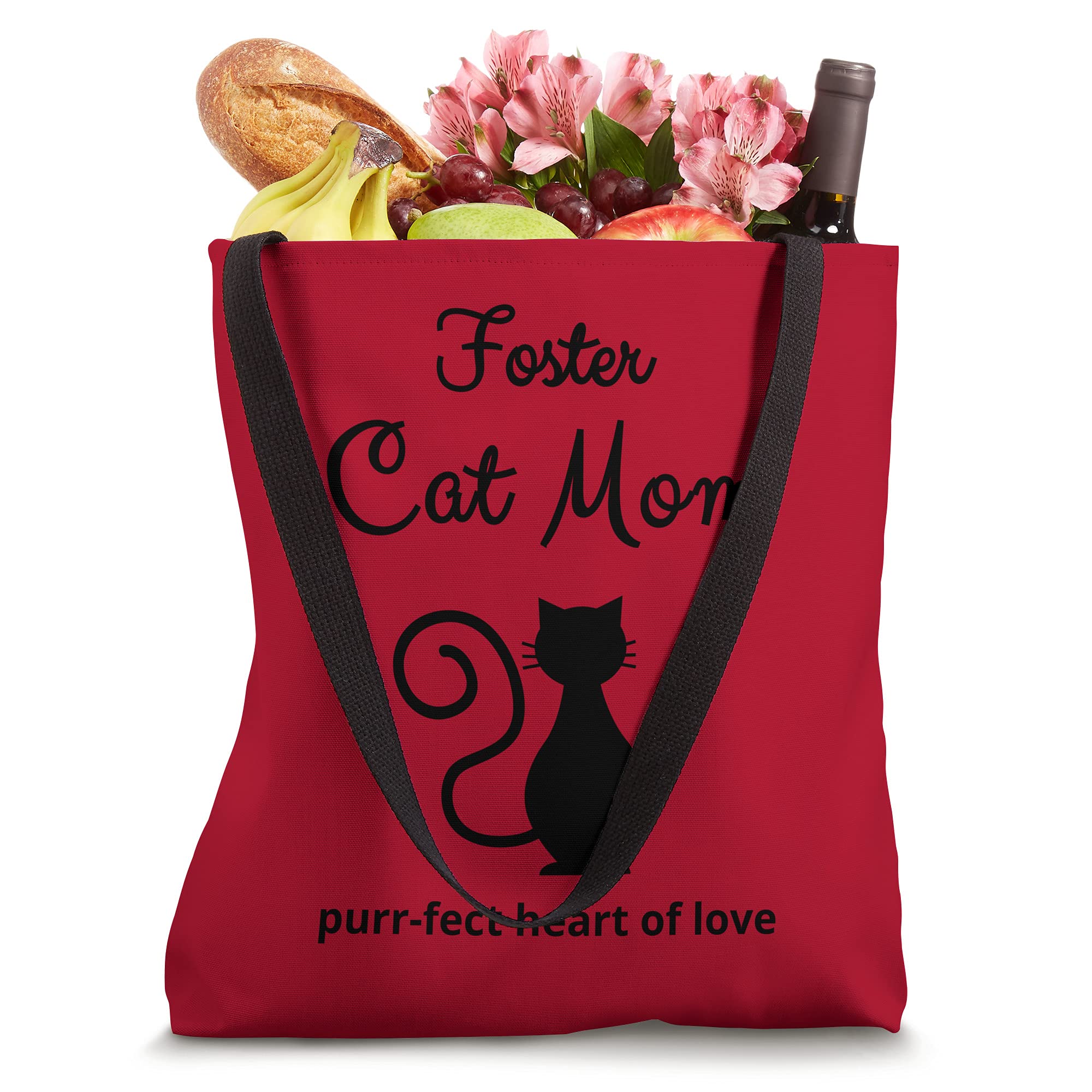 Stylish Cat Foster Mom Tote Bag - Durable & Spacious Cat Rescue Gift for Women - Perfect for Groceries, Work & Volunteer Days