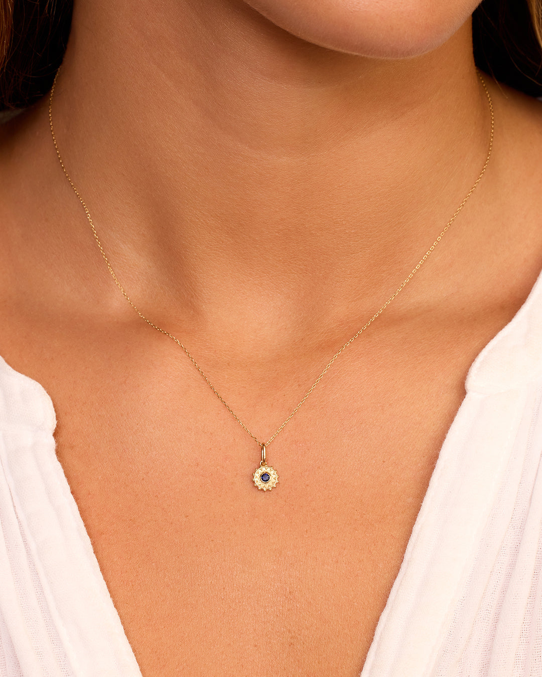 Sun Birthstone Charm Necklace - Genuine Gemstone Jewelry for Women - Perfect Gift for Birthday, Anniversary & Special Occasions