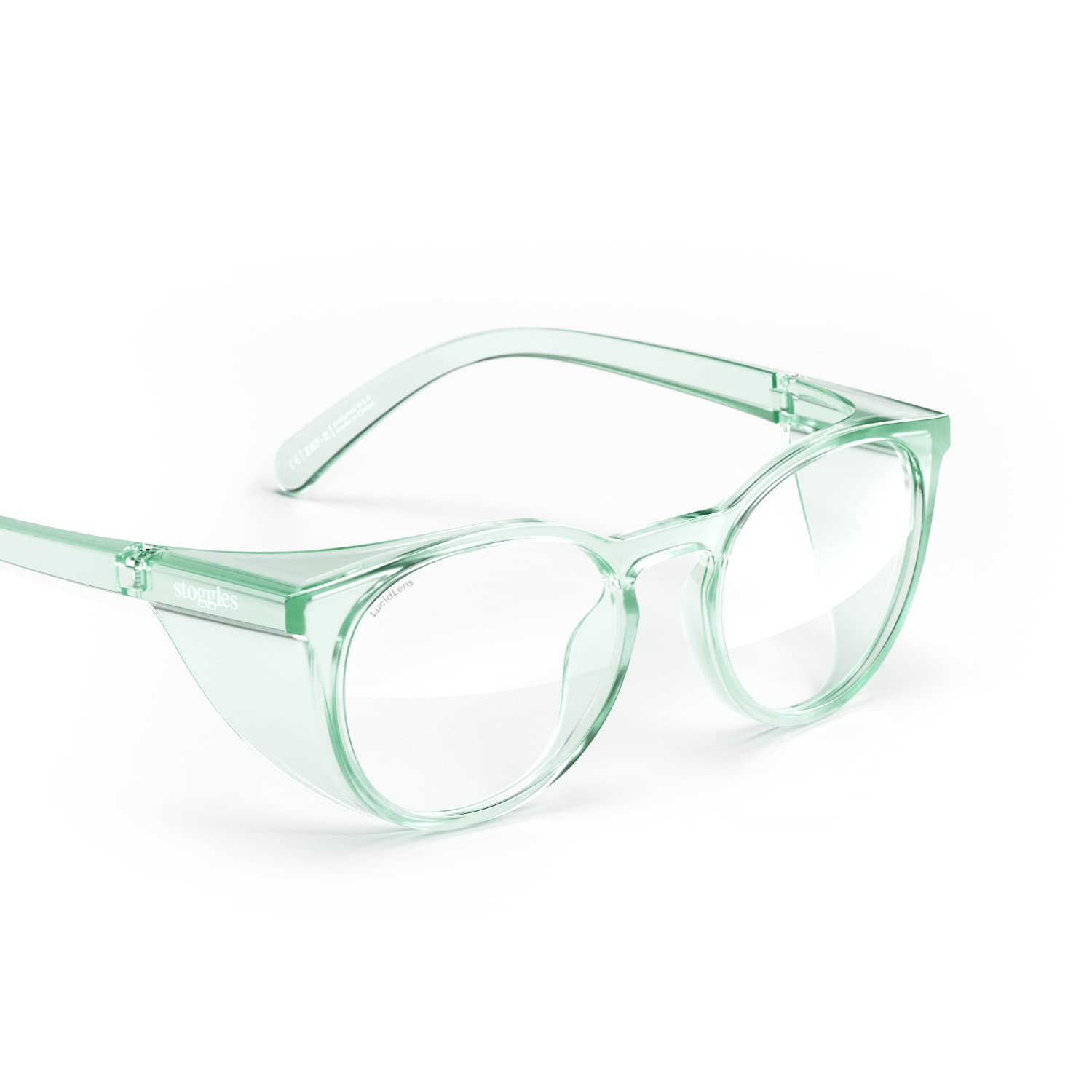 Stoggles Round Z87.1 Certified Safety Glasses - Polycarbonate Lens with Blue Light & UV Protection, Anti-Fog Coating, Scratch & Shatterproof - Top & Side Shields for Maximum Eye Protection - Ideal for Construction, Lab Work & DIY Projects