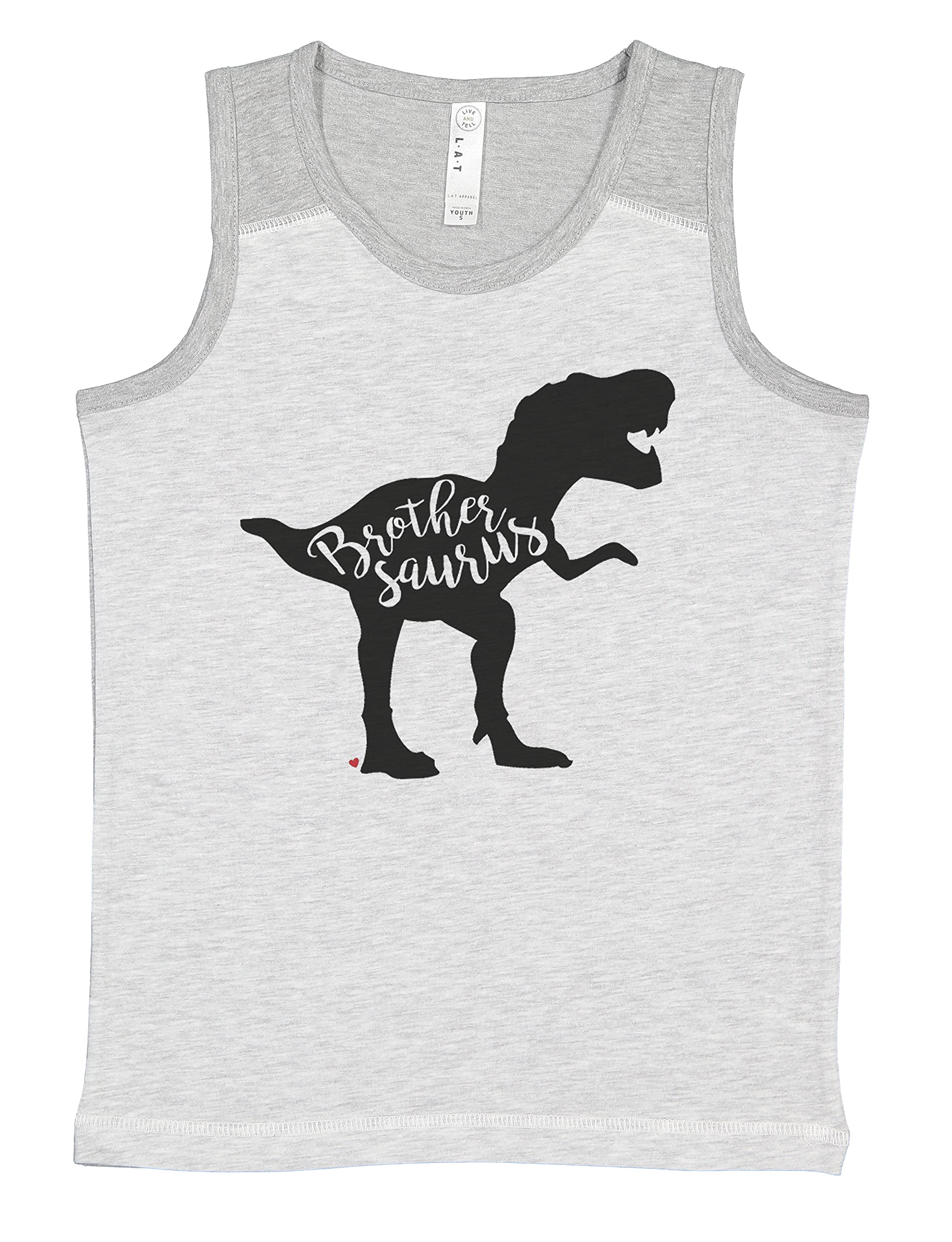 7 ate 9 Apparel Boys Dinosaur T-Shirt - Cute Brother Dino Graphic Tee for Kids | Fun Playdate & Sibling Matching Outfit