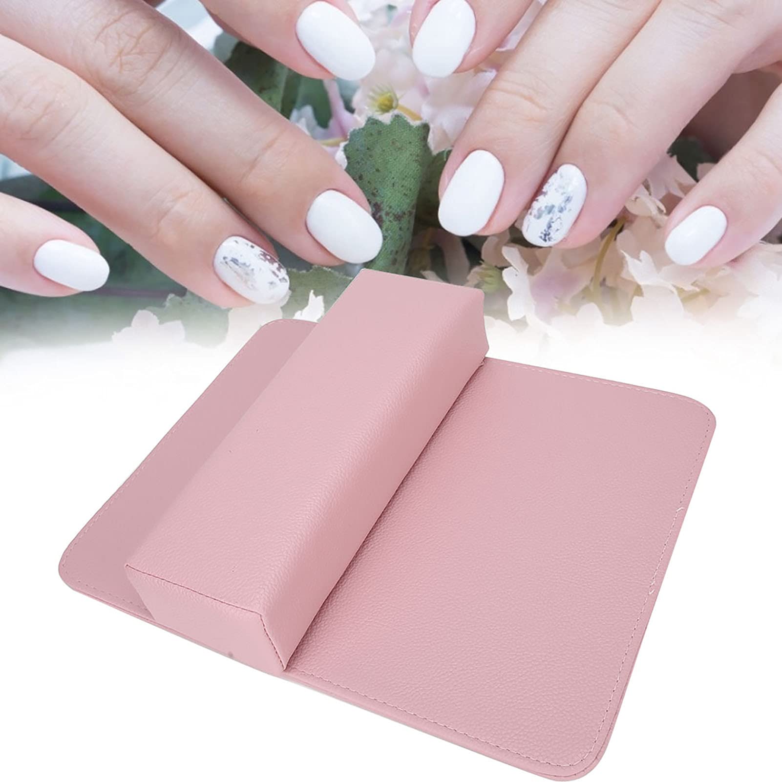 Washable Foldable Nail Art Hand Pillow - Gel Polish Hand Holder & Wrist Rest Cushion for Manicure - Salon Tools Accessories (Pink) | Perfect for Nail Artists, Home Manicures & Salon Professionals