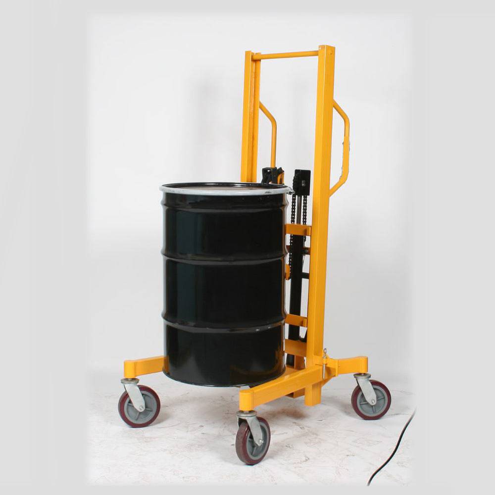 Heavy Duty High Lift Hydraulic Drum Truck - 3000lb Capacity for Industrial Drum Handling | Perfect for Warehouse, Factory & Chemical Plant Material Transport