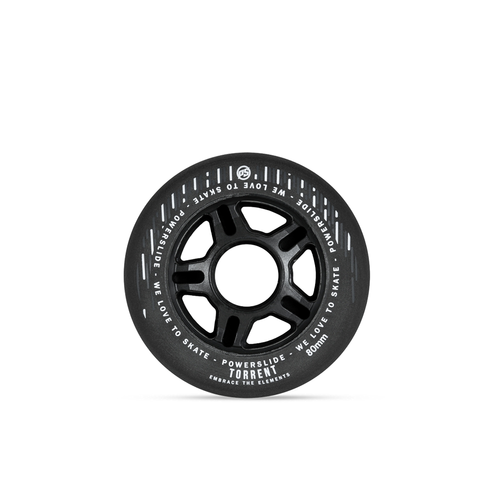 Powerslide Torrent Rain 80mm 84a Wheels (4 Pack) - High-Performance Skate Wheels for Rainy Weather & Outdoor Skating