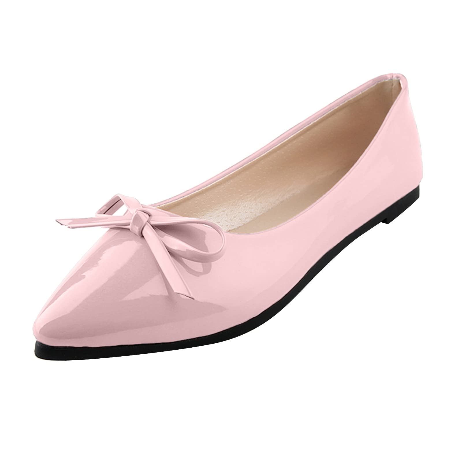 Ankarnis Women's Comfortable Leather Flat Loafers - Slip On Casual Dress Shoes for Driving, Walking & Outdoor Activities - Pink