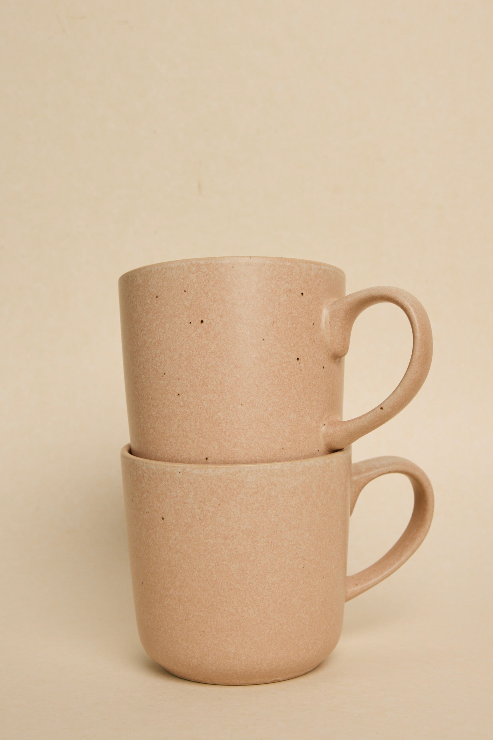 Caffeine Fix Pink Speckle Coffee Mugs Set of 2 - Perfect for Home, Office & Gift Giving