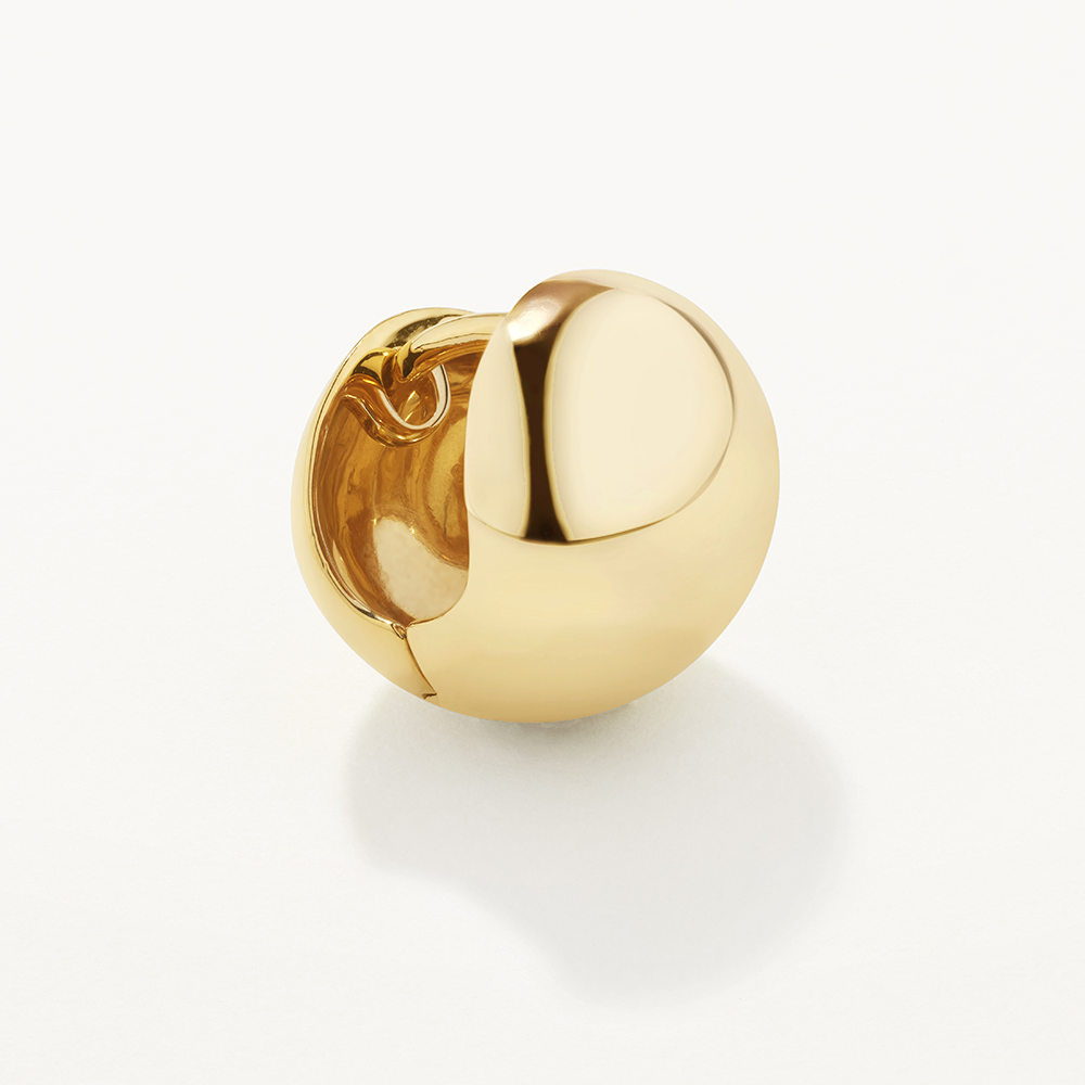 Gold Ball Huggie Earrings for Women - Minimalist Hoop Earrings for Everyday Wear, Gift Giving & Special Occasions