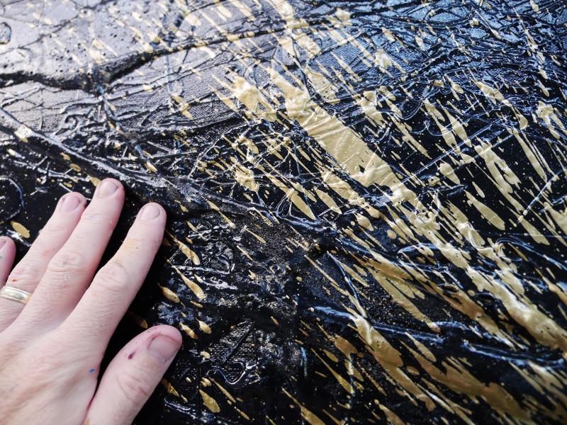 24K Gold Leaf Abstract Wall Art - 47