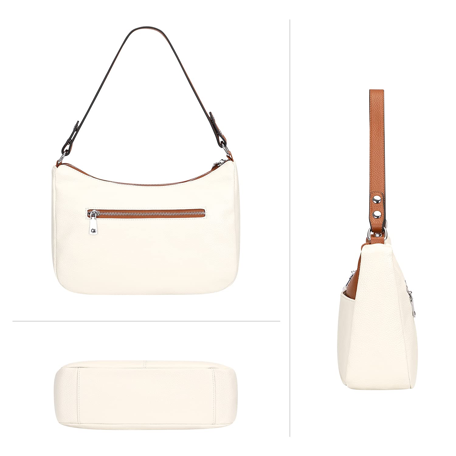 Premium Soft Leather Crossbody Handbag for Women - Multi-Pocket Shoulder Bag & Messenger Purse - Stylish & Durable for Work, Travel & Everyday Use
