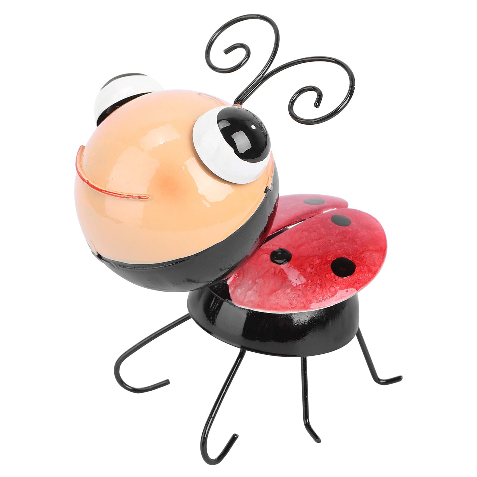 DOITOOL Iron Ladybug Garden Wall Art - Outdoor Hanging Decor for Trees, Parks, Backyard, Lawn & Porch | Rustic Home & Garden Decoration | Perfect for Spring, Summer & Fall Seasonal Decor