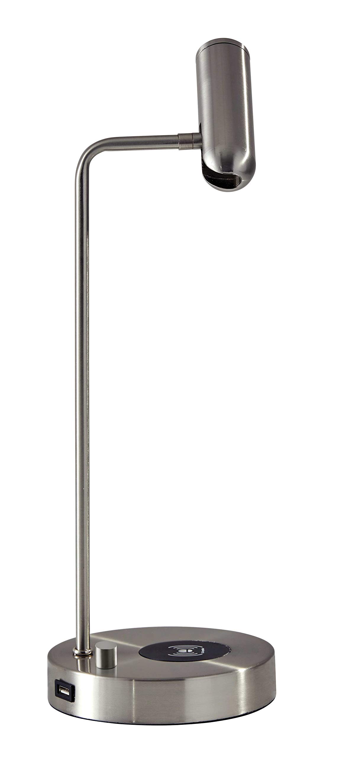Ultra Slim Brushed Steel LED Desk Lamp - Adjustable Brightness, Eye-Caring Light for Office, Study & Reading | Modern Home & Workspace Lighting Solution