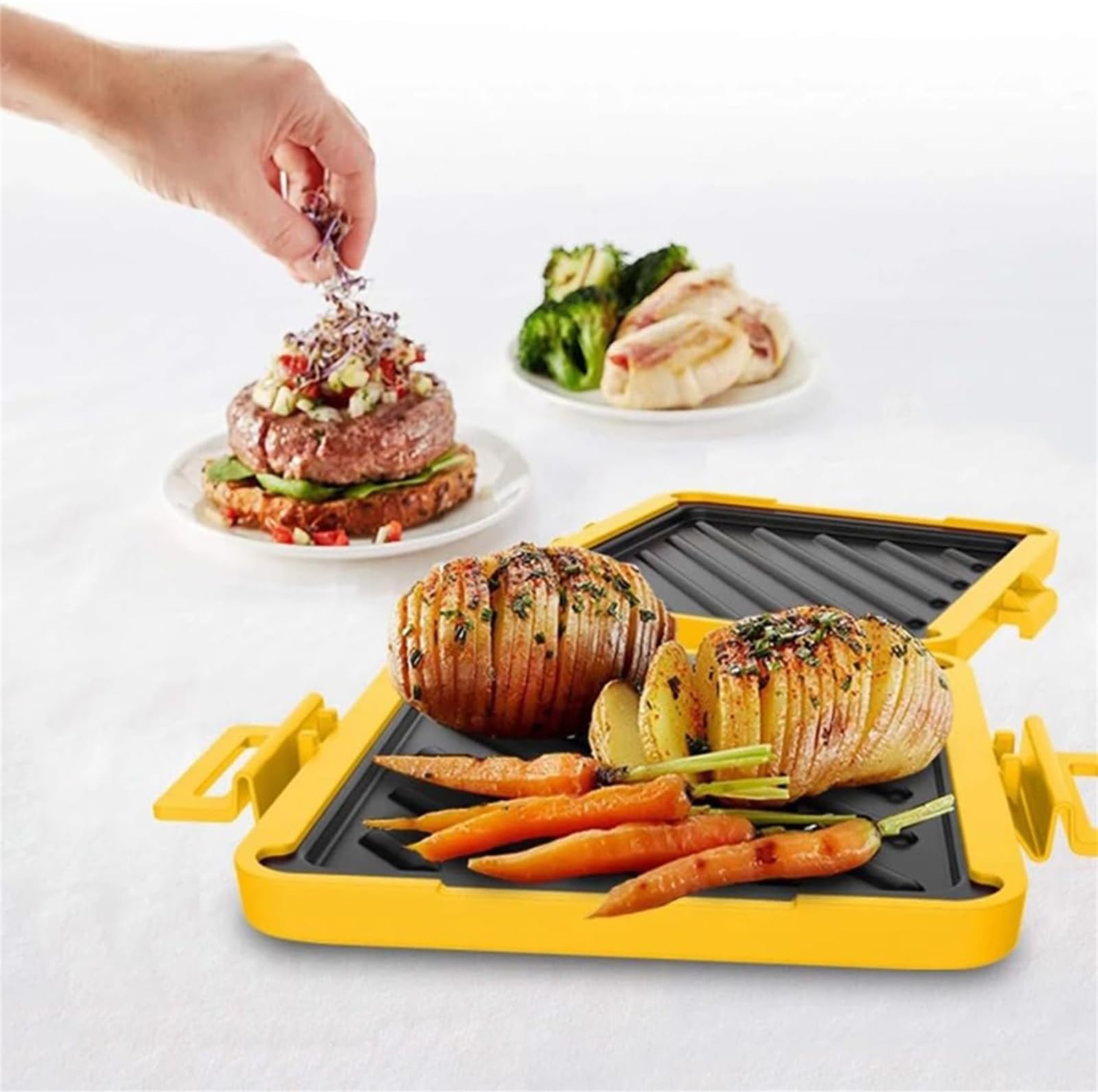 Microwave Toastie Maker - Adjustable Silicone Straps, No Electricity Needed, Wireless Sandwich Maker for Quick & Easy Meals - Perfect for Dorms, Offices & Camping (Red)