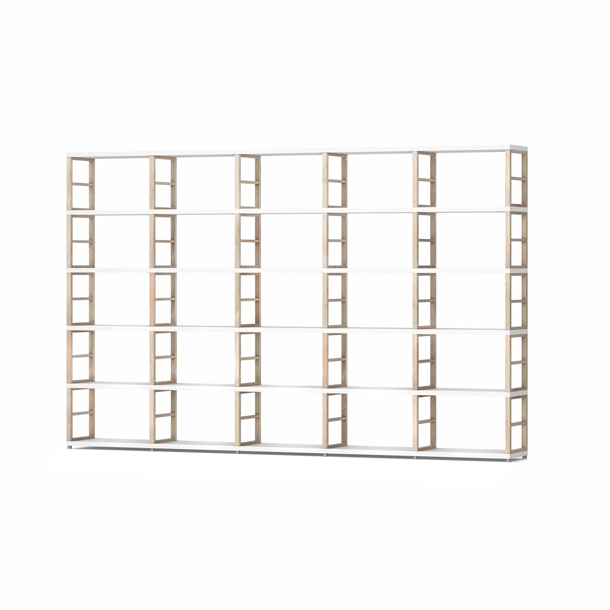 MAXX Modern 5x5 Shelving Unit - Sturdy Wooden Bookshelf for Living Room, Bedroom & Office Storage - Perfect for Organizing Books, Decor & Essentials
