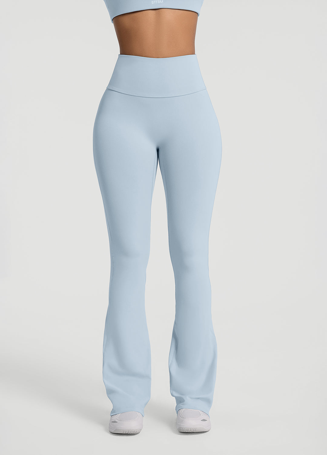 Ruched Flared Leggings for Women - High Waist Yoga Pants with Side Pockets - Perfect for Workouts, Yoga & Casual Wear