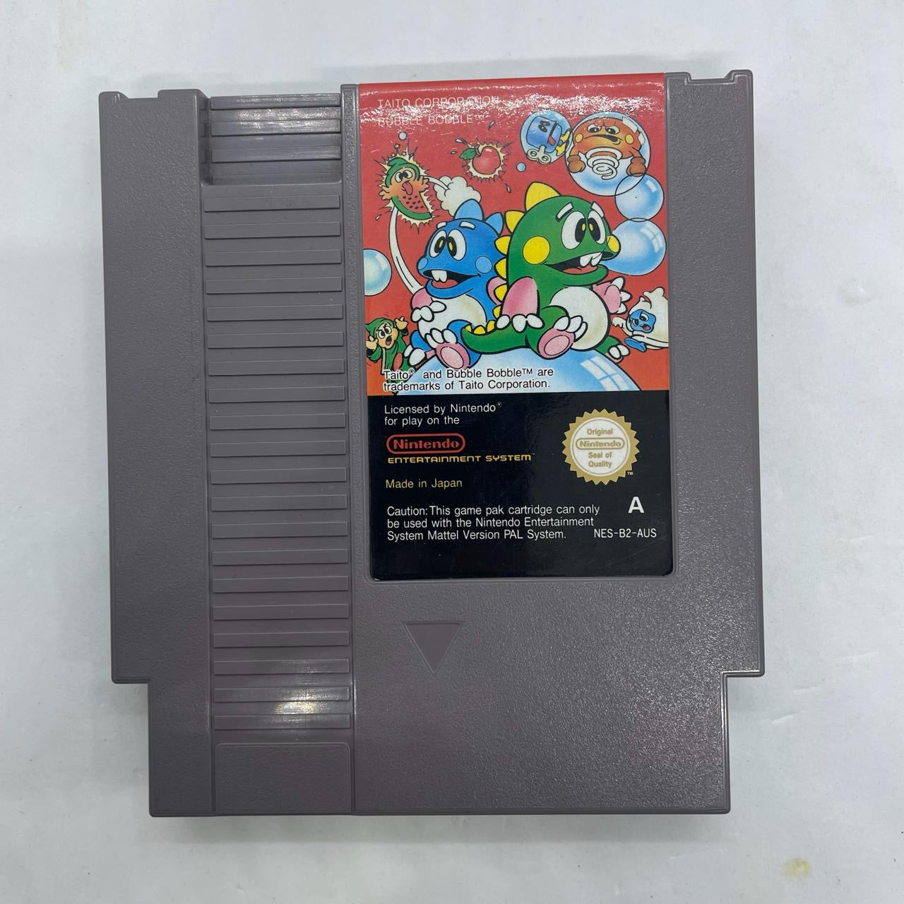 Original Bubble Bobble NES Game Cartridge for Nintendo Entertainment System - Classic Arcade Action for Retro Gaming Enthusiasts & Collectors