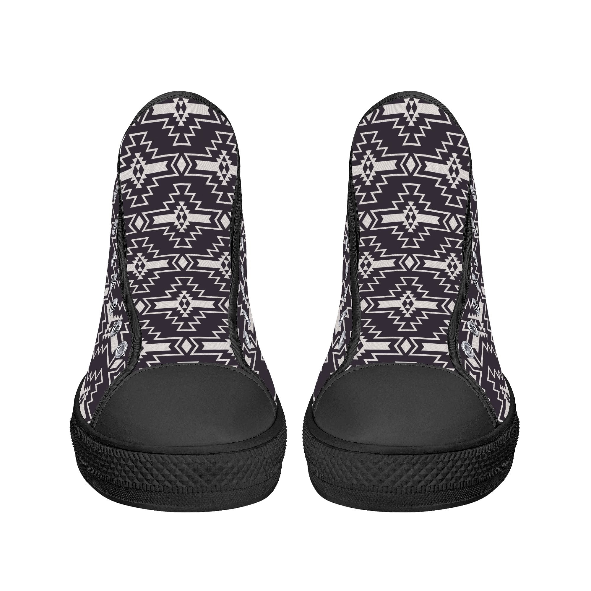 Aztec Design Men's High Top Canvas Sneakers - Stylish & Comfortable for Casual Wear, Street Fashion, and Outdoor Activities