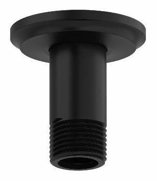 3 Ceiling Mount Shower Arm with Round Escutcheon - Black (559BK) by RIOBEL | Modern Bathroom Fixture for Spa-Like Shower Experience