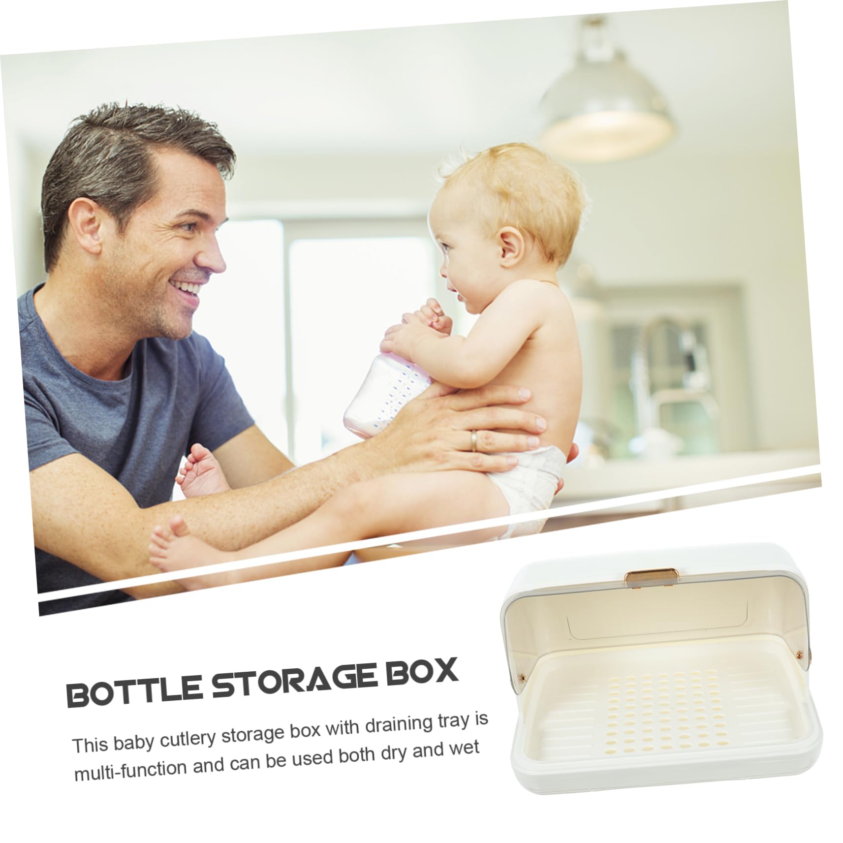 Toyvian Baby Bottle Drying Rack Organizer - PP Plastic Bottle & Cup Holder with Modern Design - Sturdy Nursery Storage Solution for Breastfeeding Essentials (Perfect for Kitchen Countertop & Baby Care Station)
