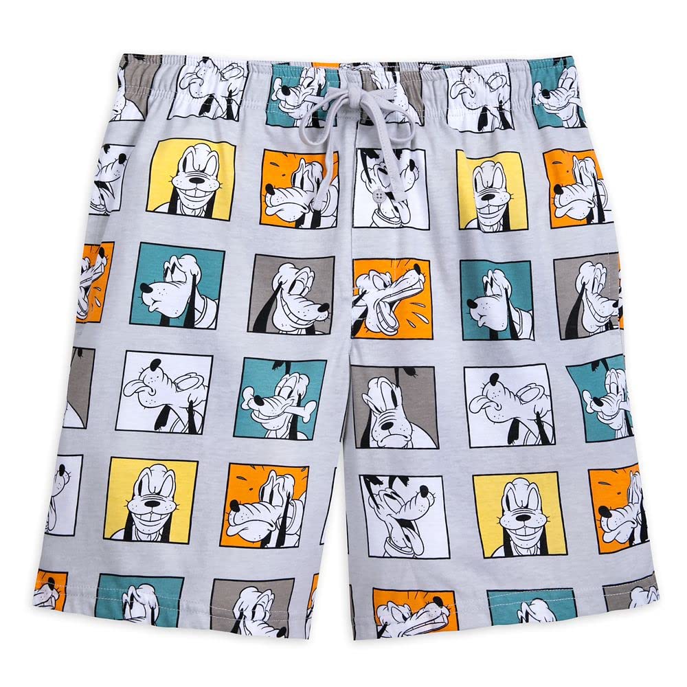 Disney Pluto Pajama Shorts for Men - Comfortable Sleepwear & Lounge Shorts for Summer Nights, Gifts for Disney Fans - Perfect for Bedtime, Lounging & Disney Theme Parties