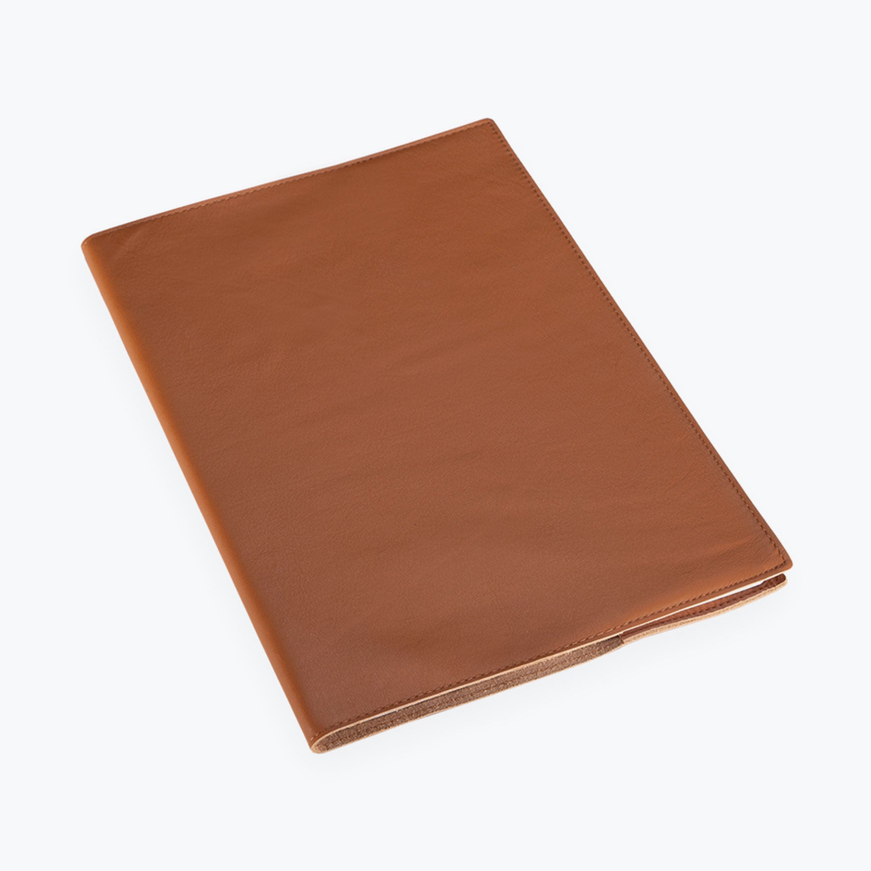 Premium Leather A4 Notebook - Handcrafted Bookbinders Design in Cognac Brown for Journaling, Office & Gift Giving
