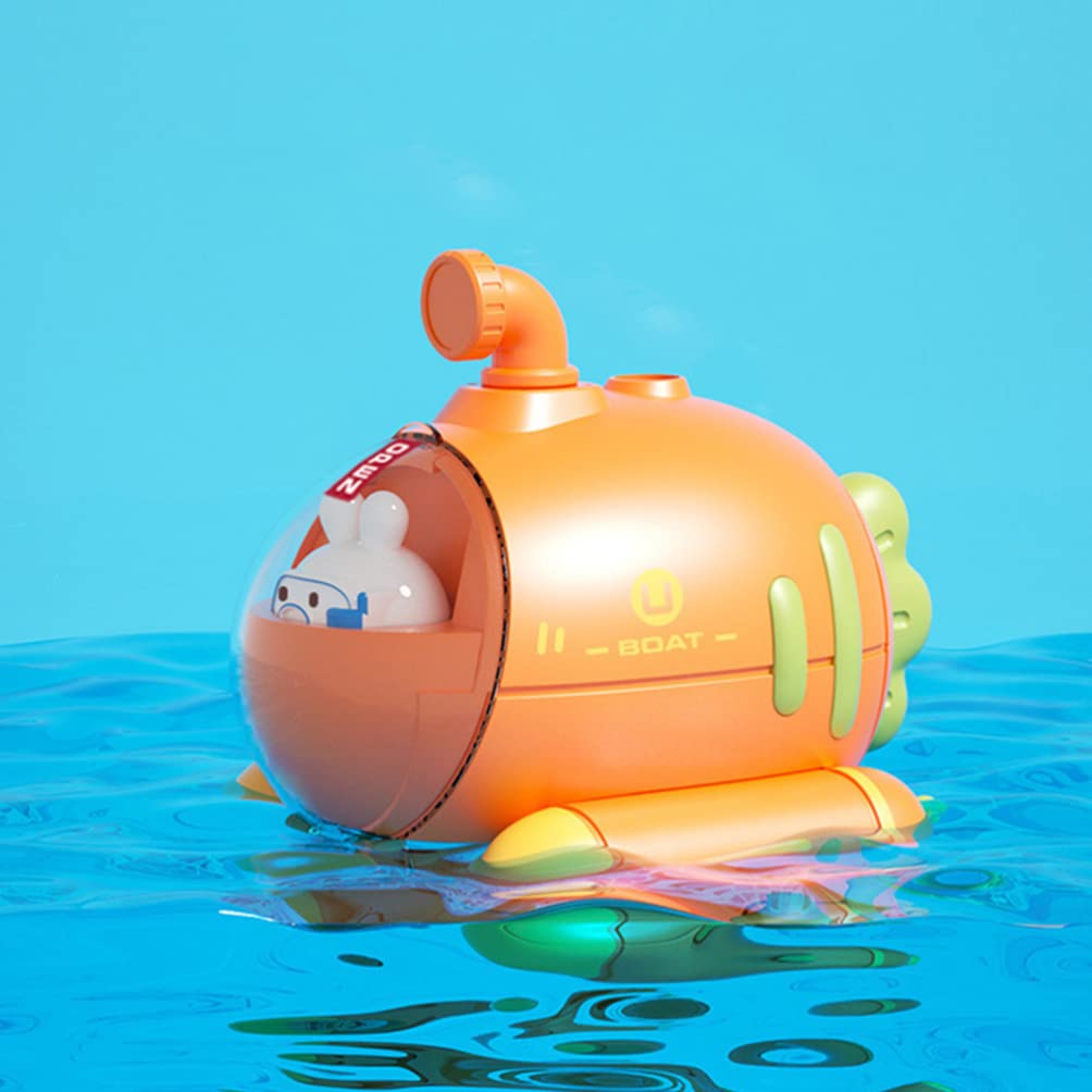 Battery Operated Submarine Bath Toy with Hand Shower Head - Cartoon Carrot Bathtub Toys for Kids | Fun Water Play for Toddlers & Bathroom Decor Accessories
