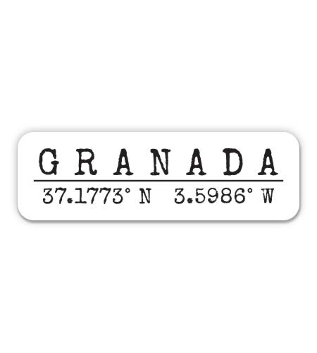 Squiddy Granada Spain Travel Luggage Vinyl Sticker Decal - 3