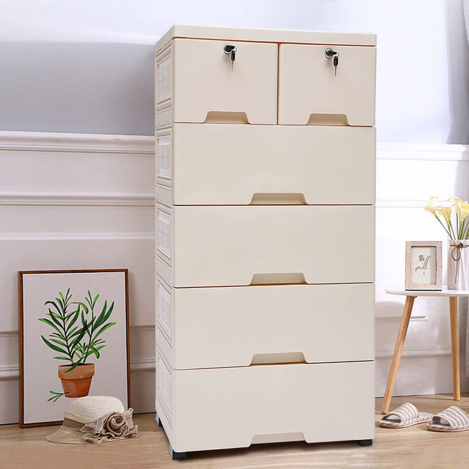 6-Drawer Plastic Storage Cabinet - 20