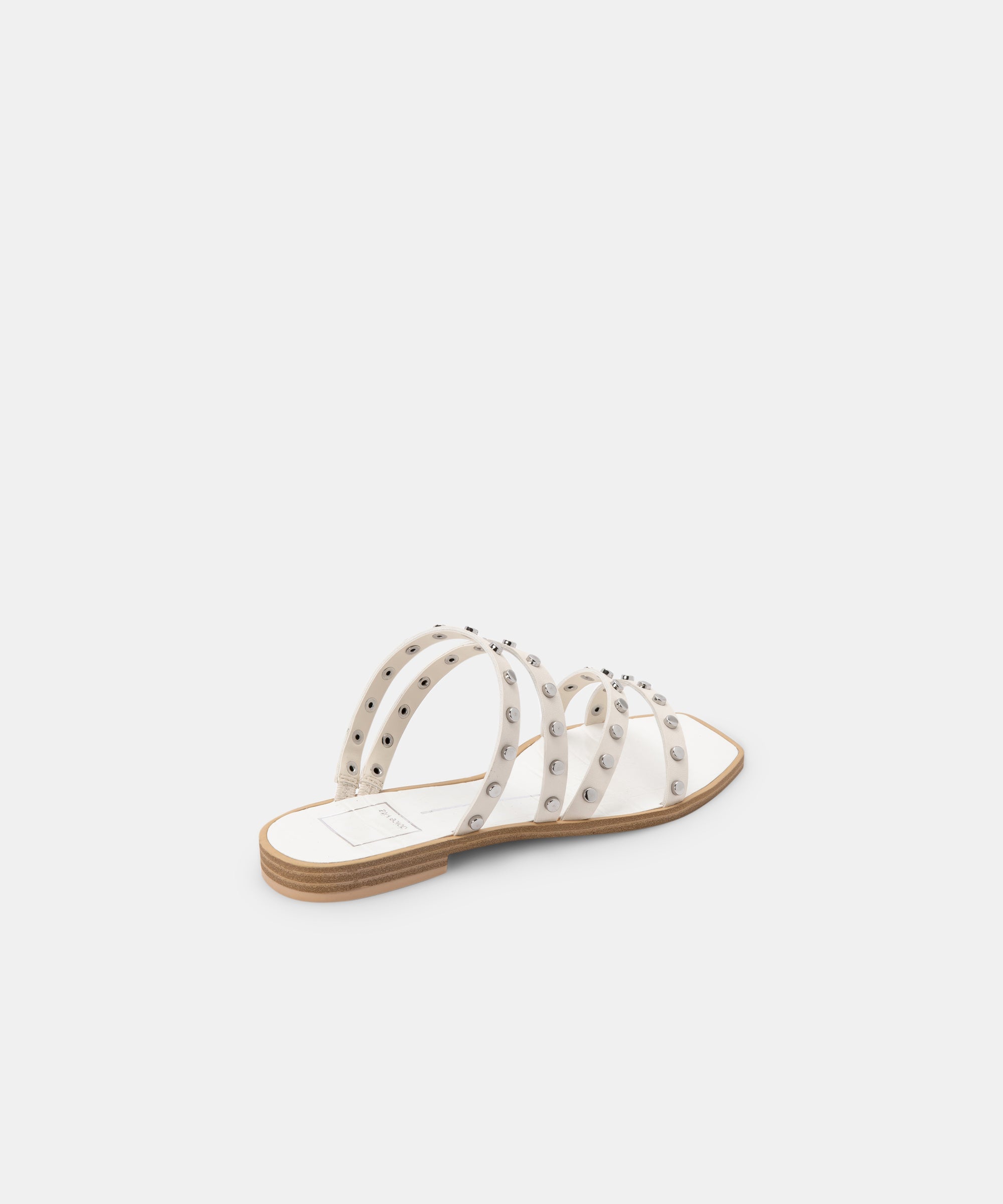 IZABEL Studded Sandals for Women - Off White Stella | Comfortable & Stylish Summer Shoes for Beach, Party & Casual Outfits