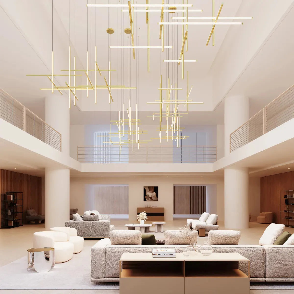 Modern Labyrinth Intersections Chandelier - Elegant Crystal Ceiling Light Fixture for Dining Room, Living Room & Bedroom Decor