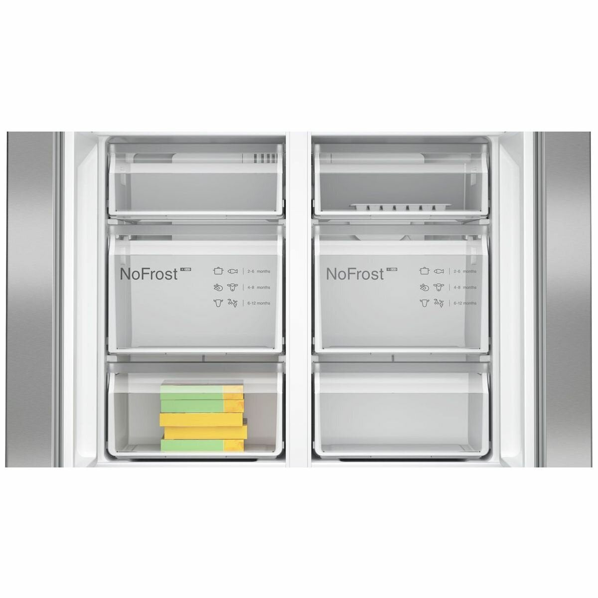 Bosch Series 4 French Door Refrigerator with MultiDoor Design - KFN96VPEAA - Energy Efficient Stainless Steel Fridge for Modern Kitchens