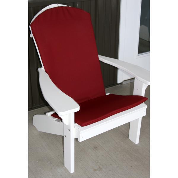 Premium Full Adirondack Chair Cushion Set - Waterproof Outdoor Patio Furniture Cushions with Ties - Comfortable Seat & Back Cushions for Garden, Deck, Poolside Relaxation