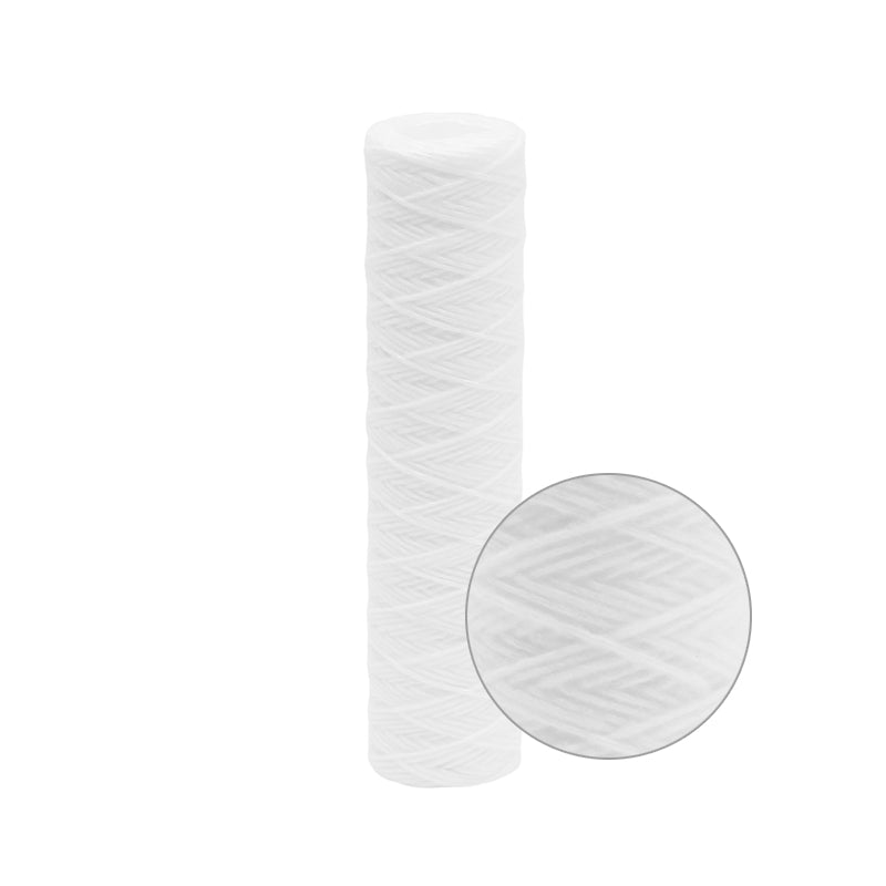 10 String Wound Cartridge Filter Replacement - High Efficiency Water Filtration for Home, Aquarium, and Industrial Use