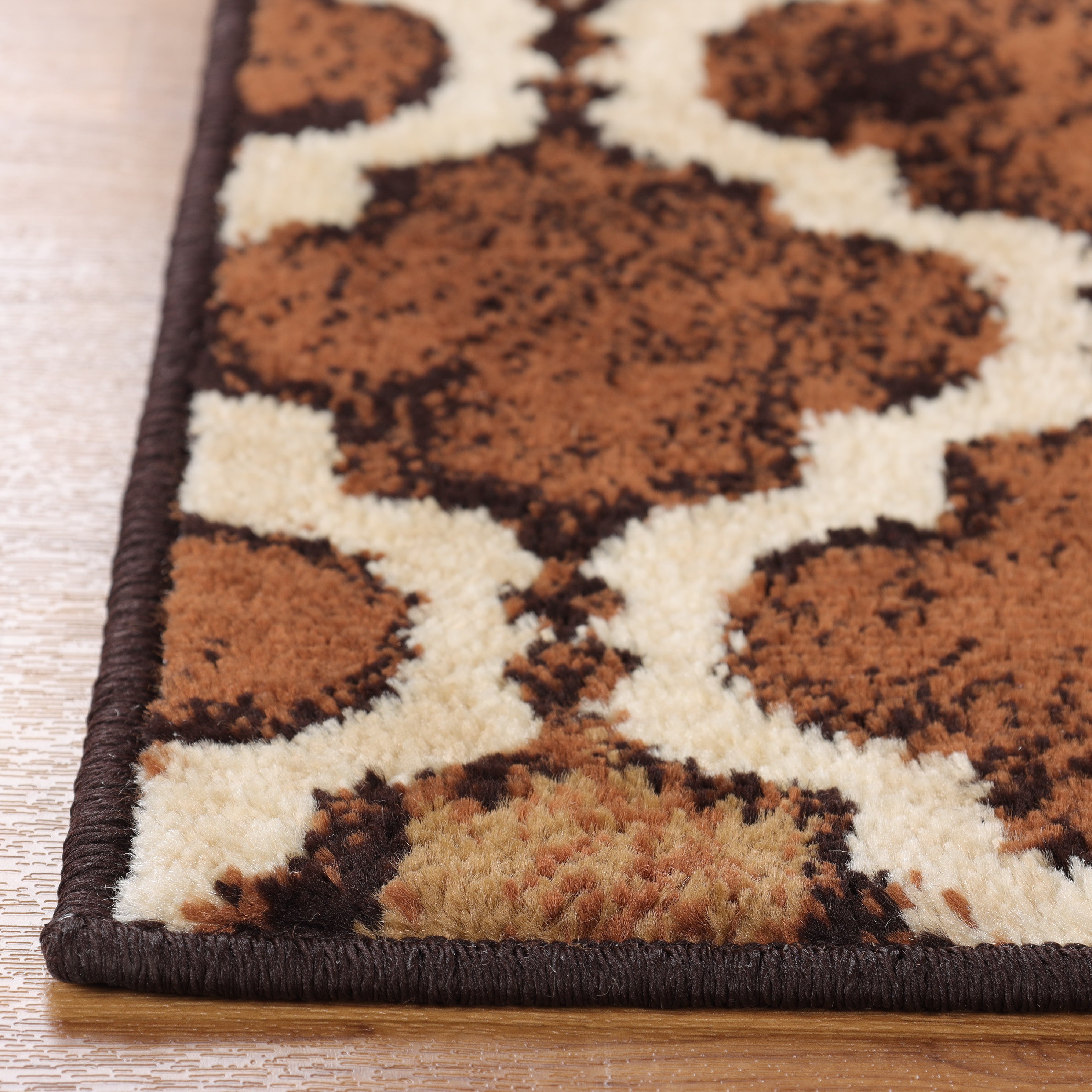 Viking Geometric Trellis Indoor Area Rug & Runner - Non-Slip Boho Chic Carpet for Living Room, Bedroom, Hallway - Perfect for Nordic Home Decor & Cozy Spaces