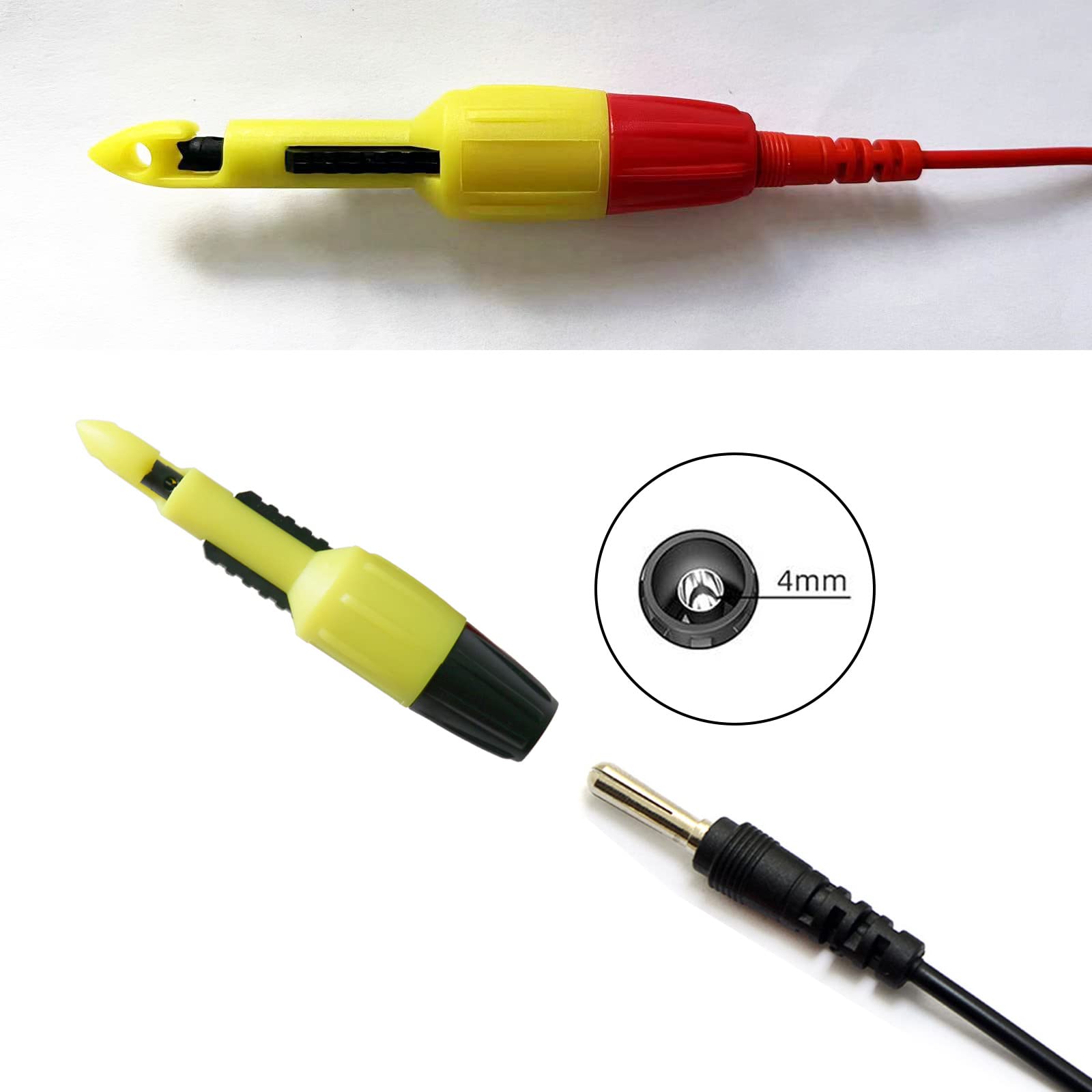Insulation Piercing Probe Clip Set - 2 Pack Automotive Test Leads with Banana Jack Connectors for Multimeter, Circuit Testing, Car Repair & Electrical Diagnostics | Perfect for Mechanics, DIY Enthusiasts & Electricians