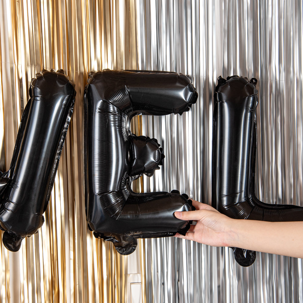 Balloonify Black Mylar Letter E Balloon - 16 Inch Large Foil Alphabet Balloon (1 Count) - Perfect for Birthday Parties, Graduations & Baby Showers