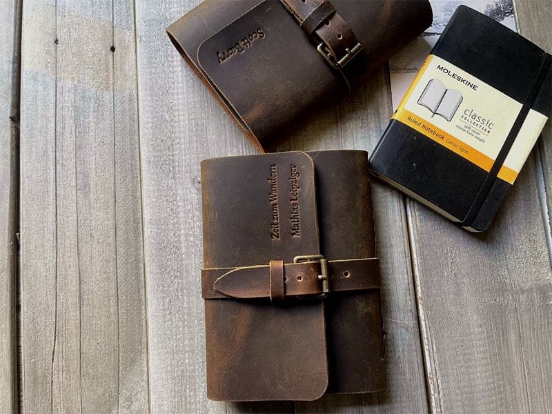 Handmade Rustic Brown Genuine Leather Pocket Journal - Small Travel Notebook for Writing, Sketching & Note Taking - Perfect for Outdoor Adventures, Daily Journaling & Gift Giving