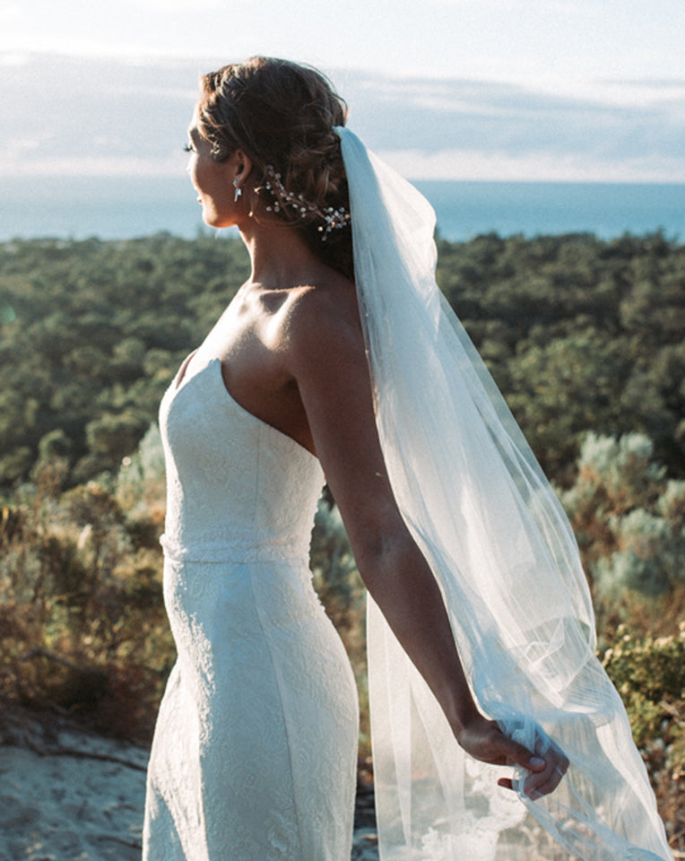 Elegant Rose Gold Crystal Hairvine Bridal Headpiece - Wild Ivy by Kezani | Perfect for Weddings, Prom & Special Occasions